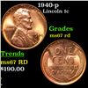Image 1 : 1940-p Lincoln Cent 1c Grades GEM++ Unc RD