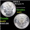 Image 1 : 1904-o Morgan Dollar $1 Grades GEM Unc