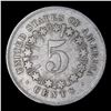 Image 2 : 1867 Rays Shield Nickel 5c Grades vf++