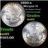 Image 1 : 1880-s Morgan Dollar $1 Grades GEM Unc