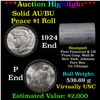 Image 1 : ***Auction Highlight*** AU/BU Slider First Financial Shotgun Peace $1 Roll 1924 & P Ends Virtually U