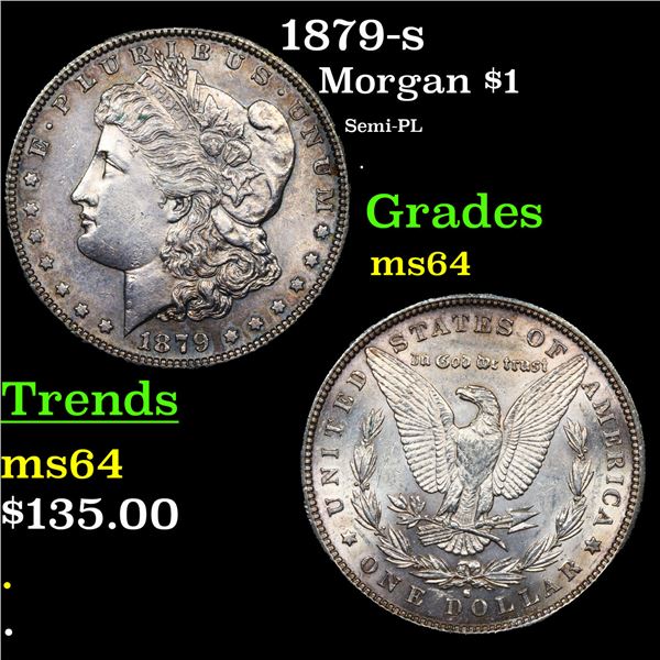 1879-s Morgan Dollar $1 Grades Choice Unc