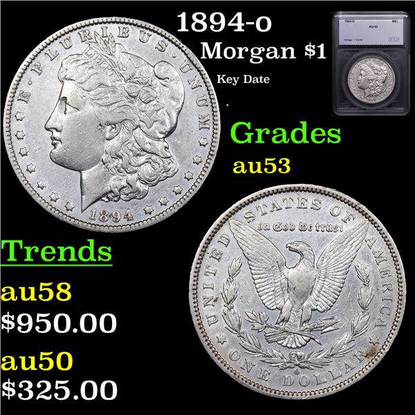 1894-o Morgan Dollar $1 Graded au53 BY SEGS
