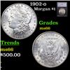 Image 1 : 1902-o Morgan Dollar $1 Graded ms66 By SEGS