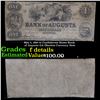 Image 1 : May 1, 1861 $1 Confederate States Bank of Augusta GA Obsolete Currency Note Grades f details