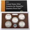 Image 1 : 2011 United States America The Beautiful Quarters Proof Set 5 Coins