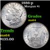 Image 1 : 1886-p Morgan Dollar $1 Grades Choice Unc