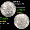 Image 1 : 1884-o Morgan Dollar $1 Grades GEM Unc
