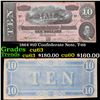 Image 1 : 1864 $10 Confederate Note, T-68 Grades Select CU