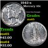 Image 1 : 1942-s Mercury Dime 10c Grades GEM Unc