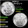 Image 1 : 1896-p Morgan Dollar $1 Grades Choice+ Unc