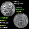 Image 1 : 1887-p Morgan Dollar $1 Grades Choice+ Unc