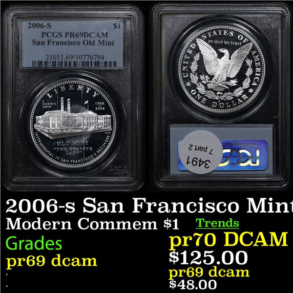 Proof PCGS 2006-s San Francisco Mint Modern Commem Dollar $1 Graded pr69 dcam By PCGS