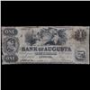Image 2 : May 1, 1861 $1 Confederate States Bank of Augusta GA Obsolete Currency Note Grades vf details