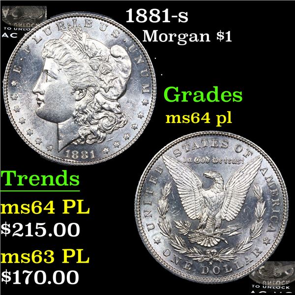1881-s Morgan Dollar $1 Grades Choice Unc PL