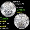 Image 1 : 1886-p Morgan Dollar $1 Grades Choice+ Unc