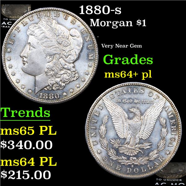 1880-s Morgan Dollar $1 Grades Choice Unc+ PL