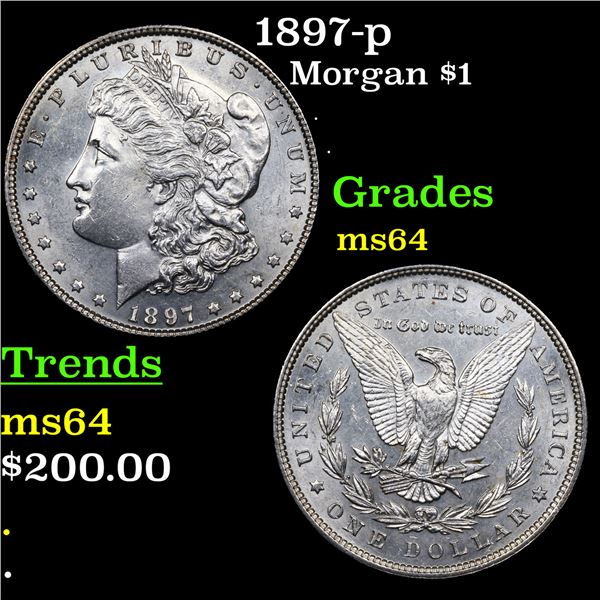 1897-p Morgan Dollar $1 Grades Choice Unc