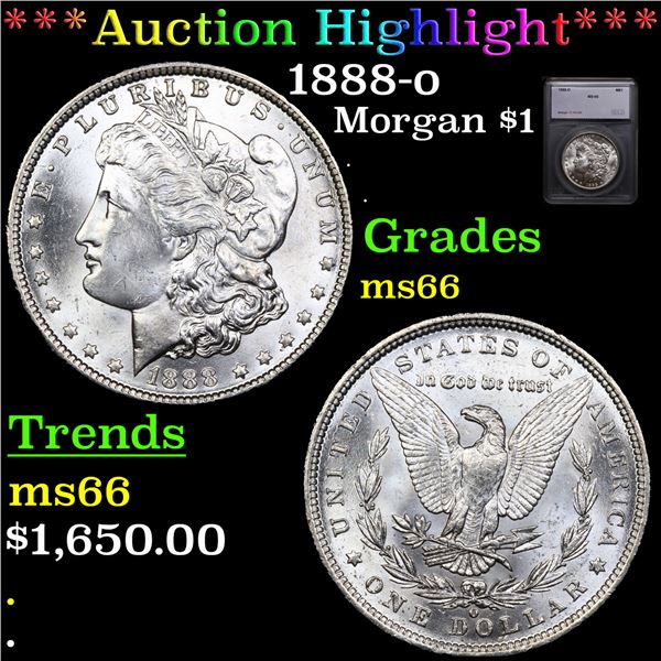 ***Auction Highlight*** 1888-o Morgan Dollar $1 Graded ms66 By SEGS (fc)