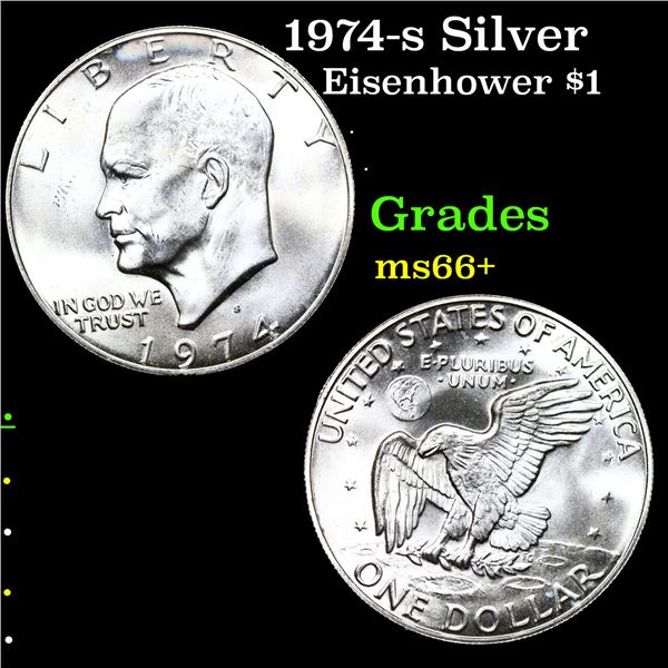 1974-s Silver Eisenhower Dollar $1 Grades GEM++ Unc