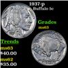 Image 1 : 1937-p Buffalo Nickel 5c Grades Select Unc