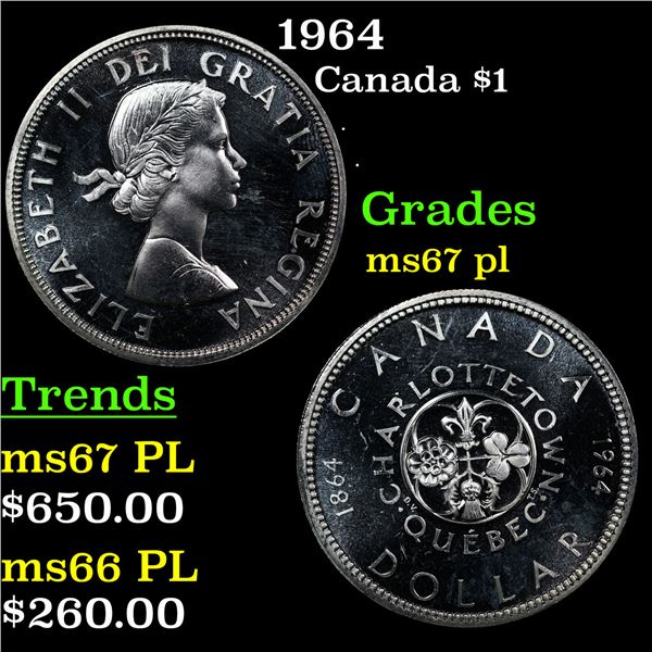 1964 Canada Dollar $1 Grades GEM++ PL