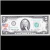 Image 2 : 1976 $2 Federal Reserve Note 1st Day of Issue, with Stamp (Philadelphia, PA) Grades Gem CU