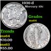 Image 1 : 1936-d Mercury Dime 10c Grades Choice Unc