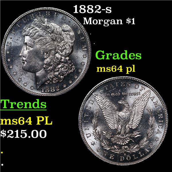 1882-s Morgan Dollar $1 Grades Choice Unc PL