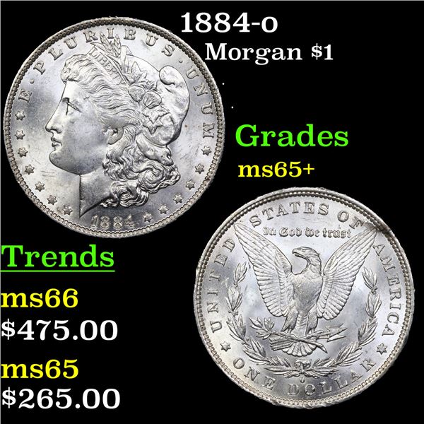 1884-o Morgan Dollar $1 Grades GEM+ Unc