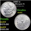 Image 1 : 1887-o Morgan Dollar $1 Grades Select Unc