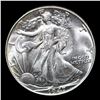 Image 2 : 1947-p Walking Liberty Half Dollar 50c Grades GEM Unc