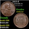 Image 1 : 1912-d Lincoln Cent 1c Grades Select Unc BN
