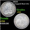 Image 1 : 1832 Capped Bust Quarter 25c Grades vf, very fine