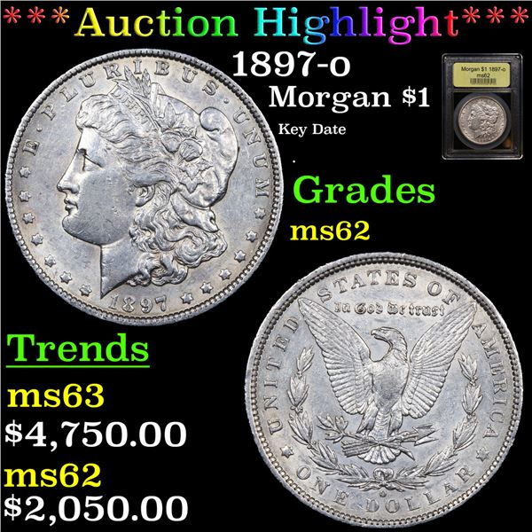 ***Auction Highlight*** 1897-o Morgan Dollar $1 Graded Select Unc By USCG (fc)