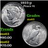 Image 1 : 1923-p Peace Dollar $1 Grades Select Unc