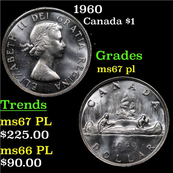 1960 Canada Dollar $1 Grades GEM++ PL