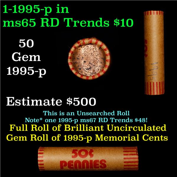 Shotgun Lincoln 1c roll, 1995-p 50 pcs Brandt Wrapper.