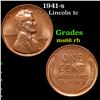 Image 1 : 1941-s Lincoln Cent 1c Grades GEM+ Unc RB