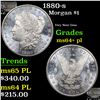 Image 1 : 1880-s Morgan Dollar $1 Grades Choice Unc+ PL