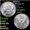 Image 1 : 1901-o Morgan Dollar $1 Grades Choice+ Unc