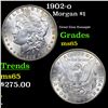 Image 1 : 1902-o Morgan Dollar $1 Grades GEM Unc
