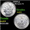 Image 1 : 1889-p Morgan Dollar $1 Grades Choice Unc