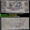 Image 1 : December 8, 1854 $1 Confederate States Bank of Augusta GA Obsolete Currency Note Grades vf details