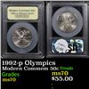Image 1 : 1992-p Olympics Modern Commem Half Dollar 50c Graded ms70, Perfection BY USCG