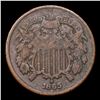 Image 2 : 1865 Plain 5 Two Cent Piece 2c Grades vf++