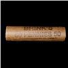 Image 2 : Mixed small cents 1c orig shotgun roll, 1919-s Wheat Cent, 1890 Indian Cent other end, Brinks Wrappe