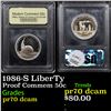 Image 1 : Proof 1986-S LiberTy Modern Commem Half Dollar 50c Graded GEM++ Proof Deep Cameo BY USCG