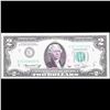 Image 2 : 1976 $2 Federal Reserve Note 1st Day of Issue, with Stamp (Philadelphia, PA) Grades Gem CU