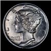 Image 2 : 1941-p Mercury Dime 10c Grades GEM Unc